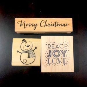 Assorted Holiday Wood Block Stamps